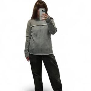 Y2K Grey Cotton Sweater